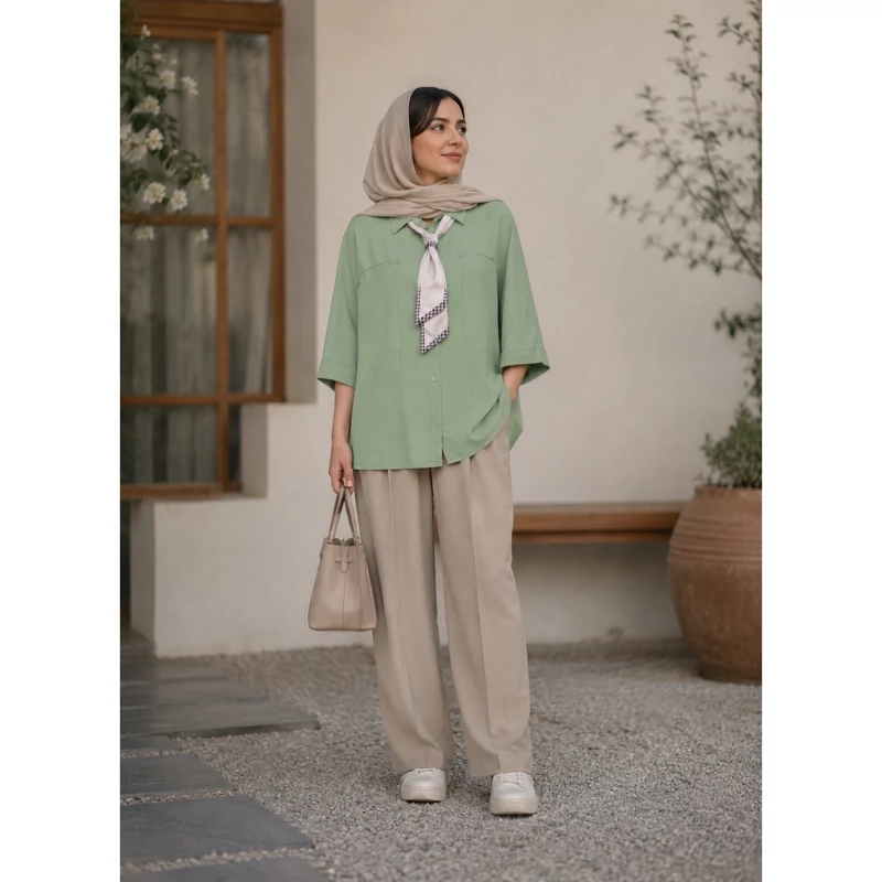 شومیز زنانه کرواتی سایز (38 تا 48) کد831212