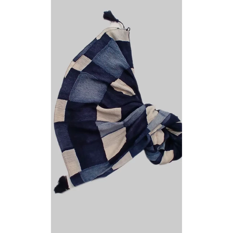 شال نخی چهارخانه رنگی کد88067/4