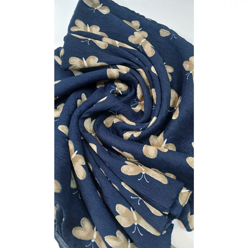 شال زنانه پلیسه طرح دار کد 88067/7