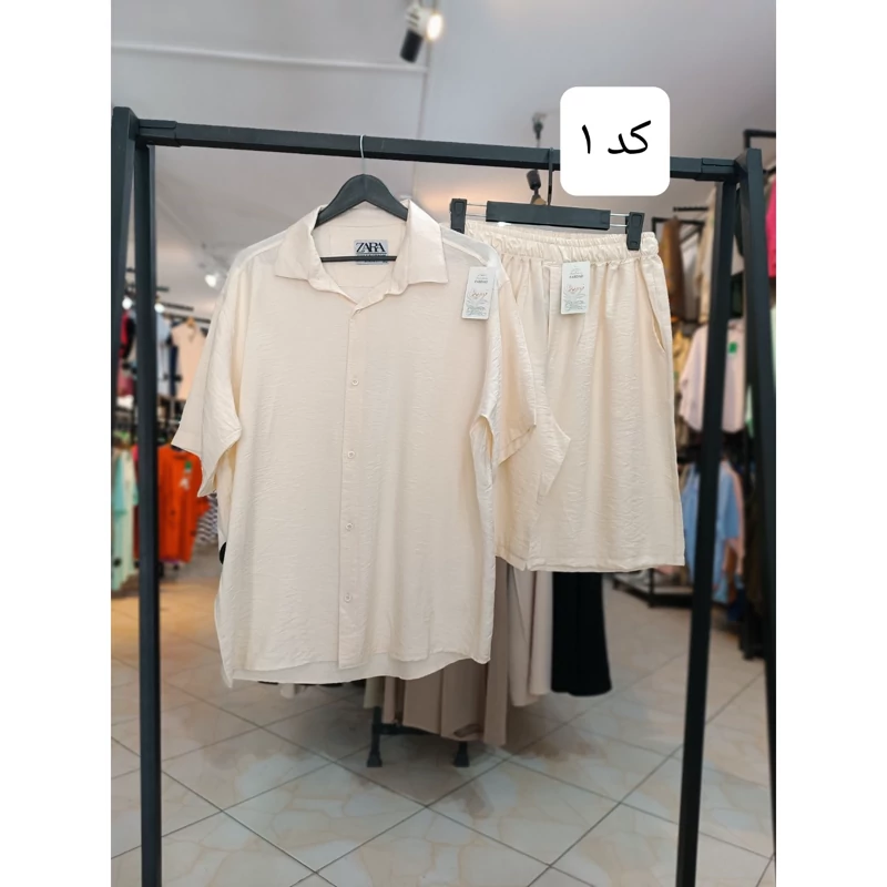 ست مردانه پیراهن و شلوارک صوفیا سایز ( XL تا 3XL) کد901053