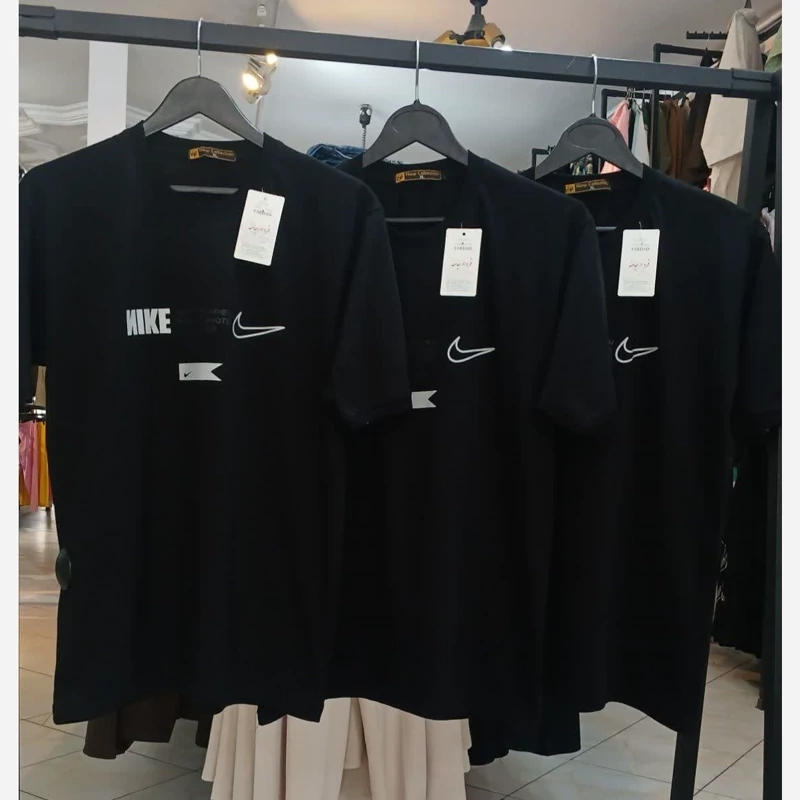 تیشرت مشکی مردانه طرح NIKE کد501499