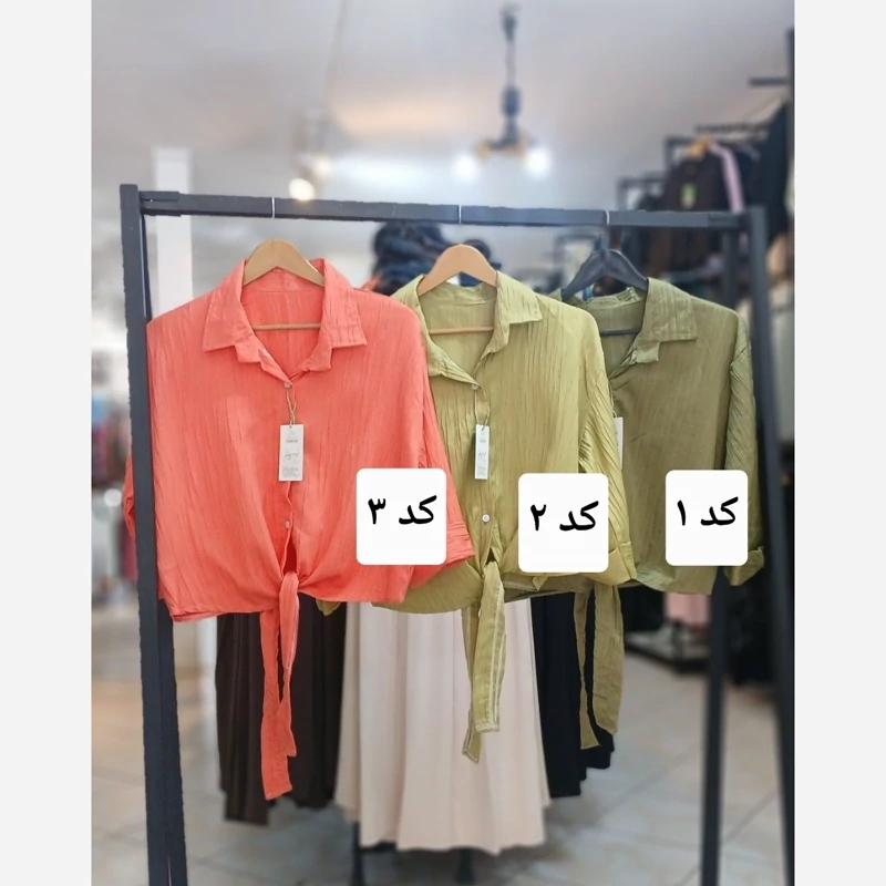 شومیز جلو گره ای زنانه سایز (38 تا 46) کد 831194