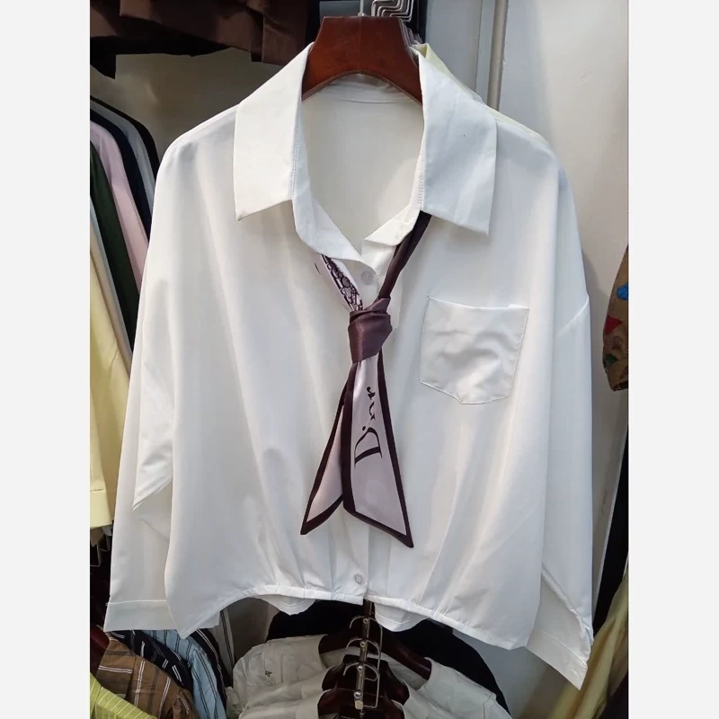 شومیز کرواتی پارچه سیلک زنانه کد 831184