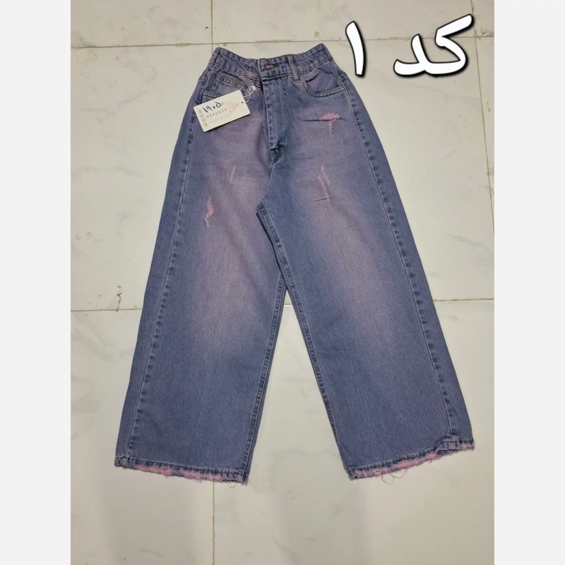 شلوار جین واید بگ زنانه کد 801196