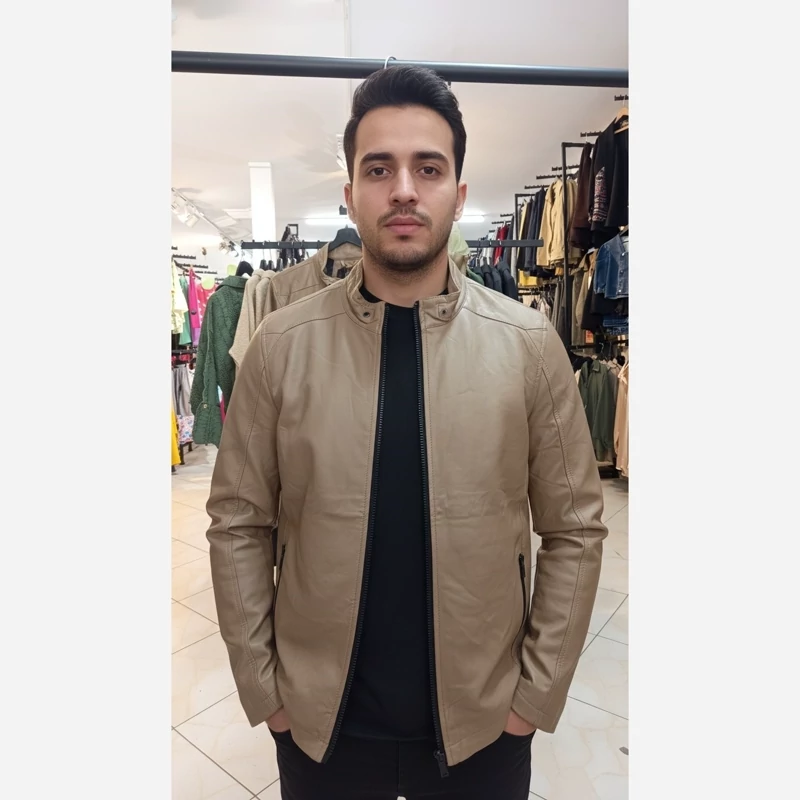 کاپشن چرم مردانه کد37094
