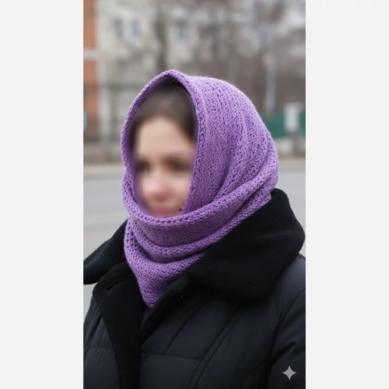شال بافت زنانه و دخترانه کد 88017