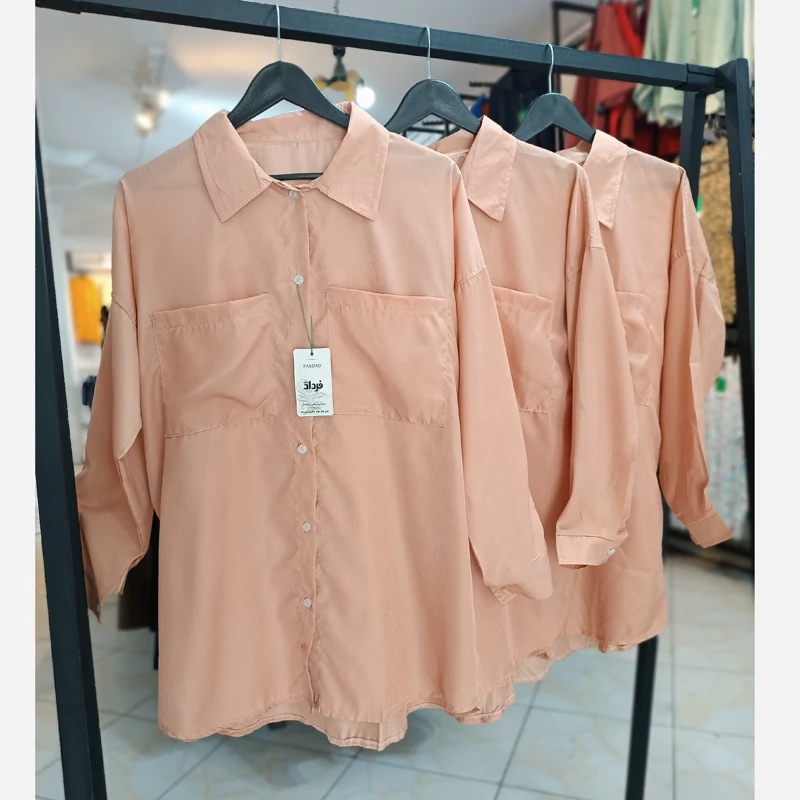شومیز زنانه کجراه دوجیب کد 831093