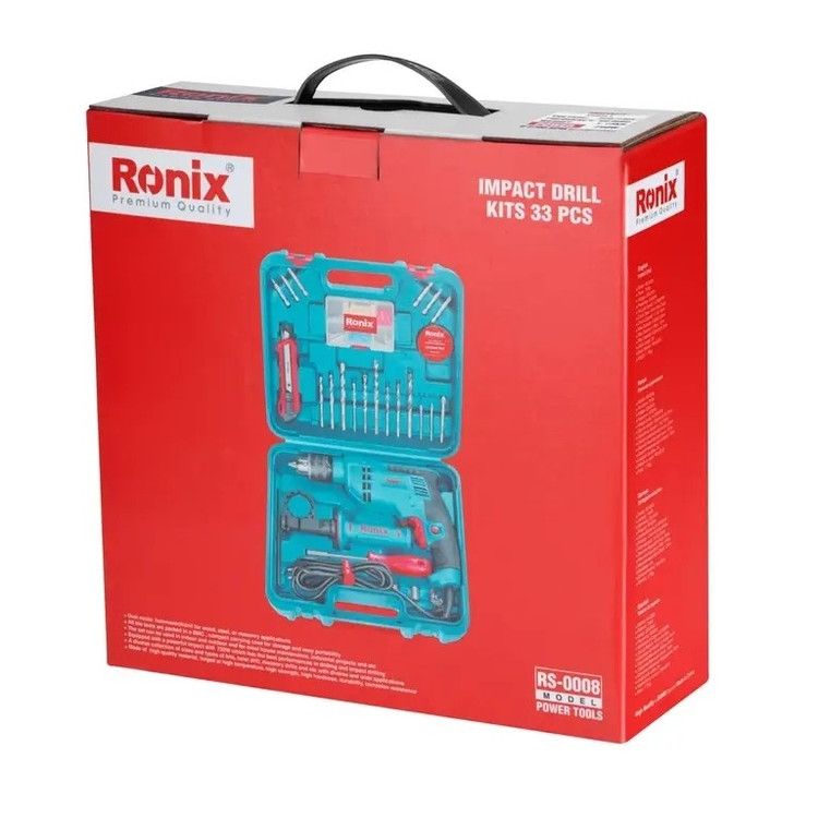 ست ترکیبی دریل 13 چکشی 0008 با کیف bmc و 750 وات رونیکس با گارانتی ronix (ارسال رایگان ابزار حسین)