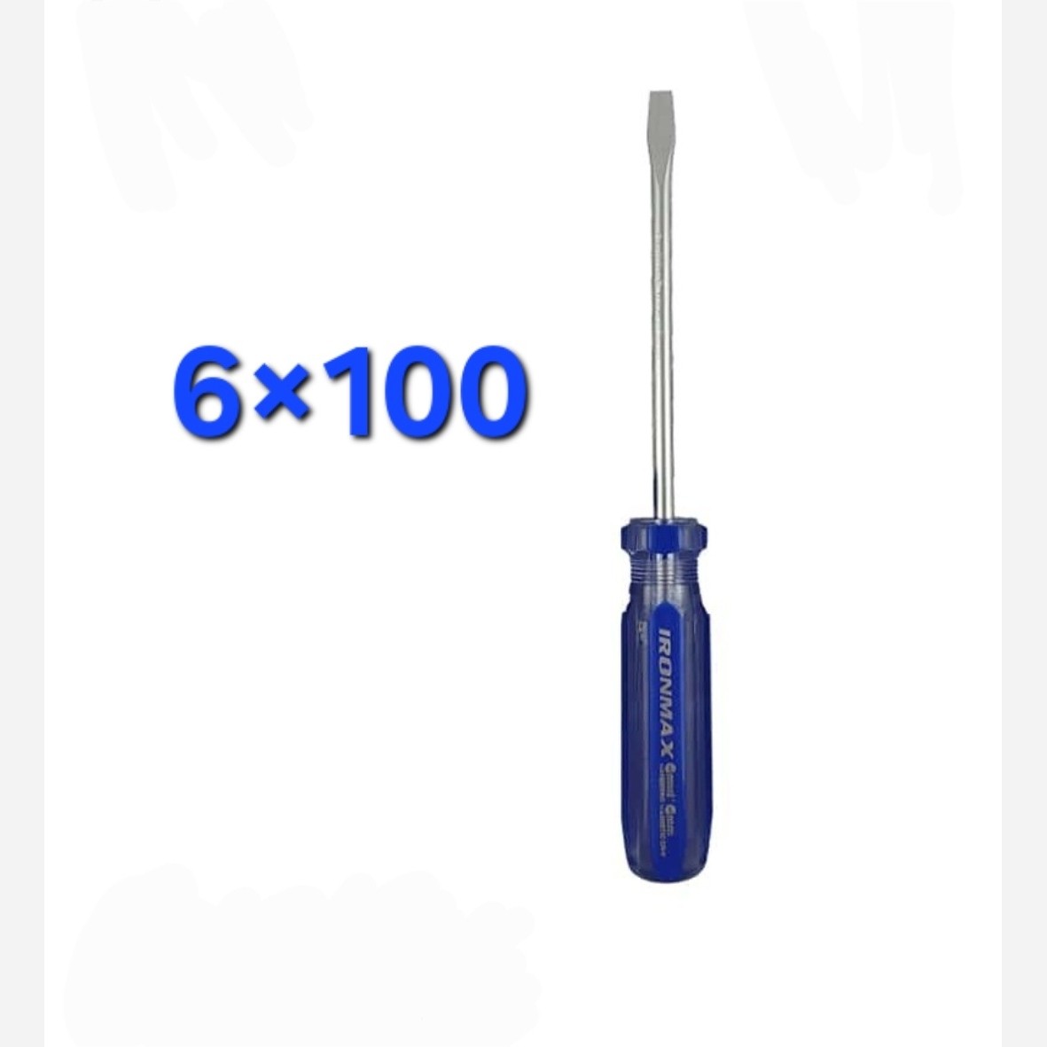 پیچ گوشتی دو سو آیرونمکس دسته کریستالی سایز 6X100 میلیمتر آیرون مکس 6 در 100 (ارسال از ابزار حسین)