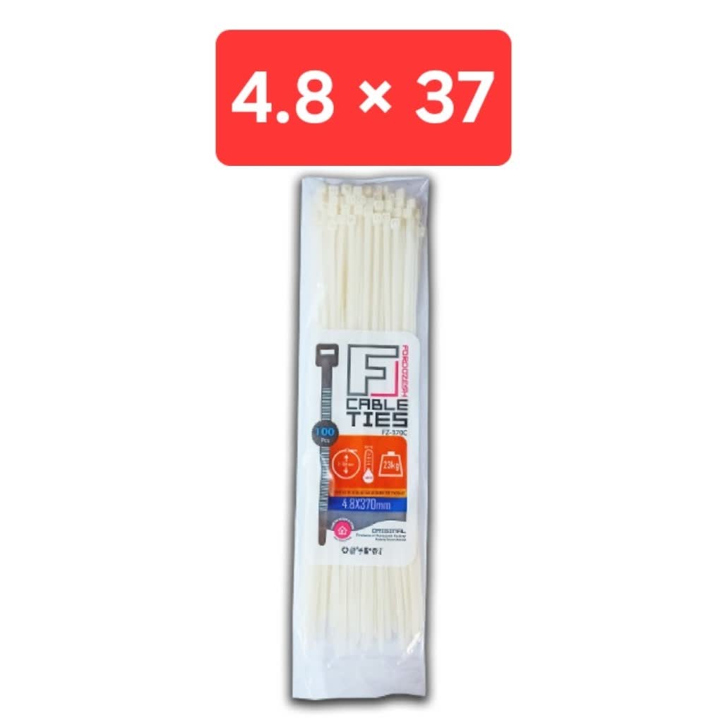 بست کمربندی یا زیپی 37 سانت فروزش سفید 370 در 4.8 بسته 100 عددی (ارسال از ابزار حسین)