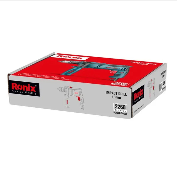 دریل 13 چکشی مدل 2260 آچاری 750 وات رونیکس با 12 ماه گارانتی ronix (ارسال رایگان ابزار حسین)