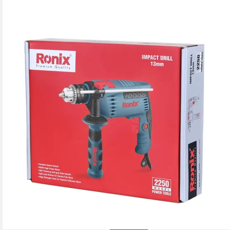 دریل 13 چکشی مدل 2250 آچاری 850 وات رونیکس با 12 ماه گارانتی ronix (ارسال رایگان ابزار حسین)