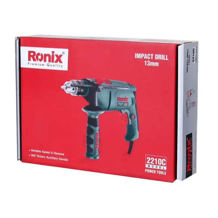 دریل 13 چکشی مدل 2210c آچاری 810 وات رونیکس با 12 ماه گارانتی ronix (ارسال رایگان ابزار حسین)