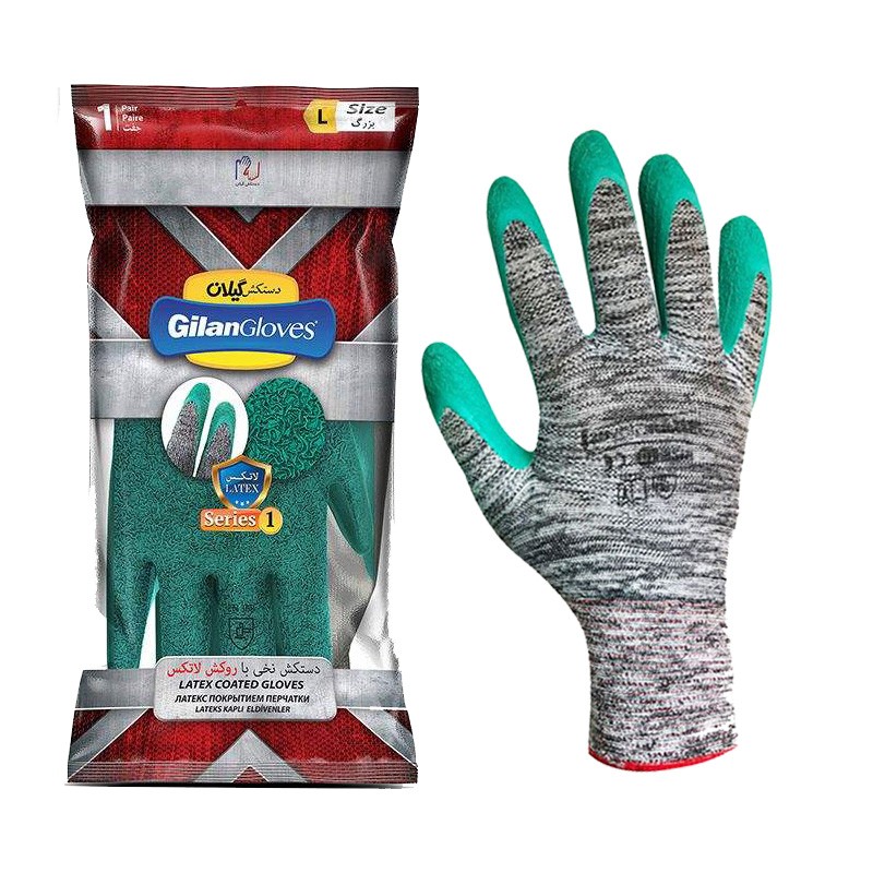 دستکش گیلان سری 1 ضد برش چروک سایز XL لاتکس (ارسال از ابزار حسین)