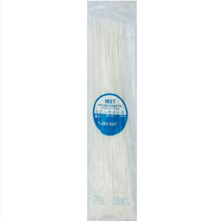 بست کمربندی یا زیپی 30 سانت MST سفید 300x3.6 . بسته 100 عددی - ام اس تی (ارسال از ابزار حسین)