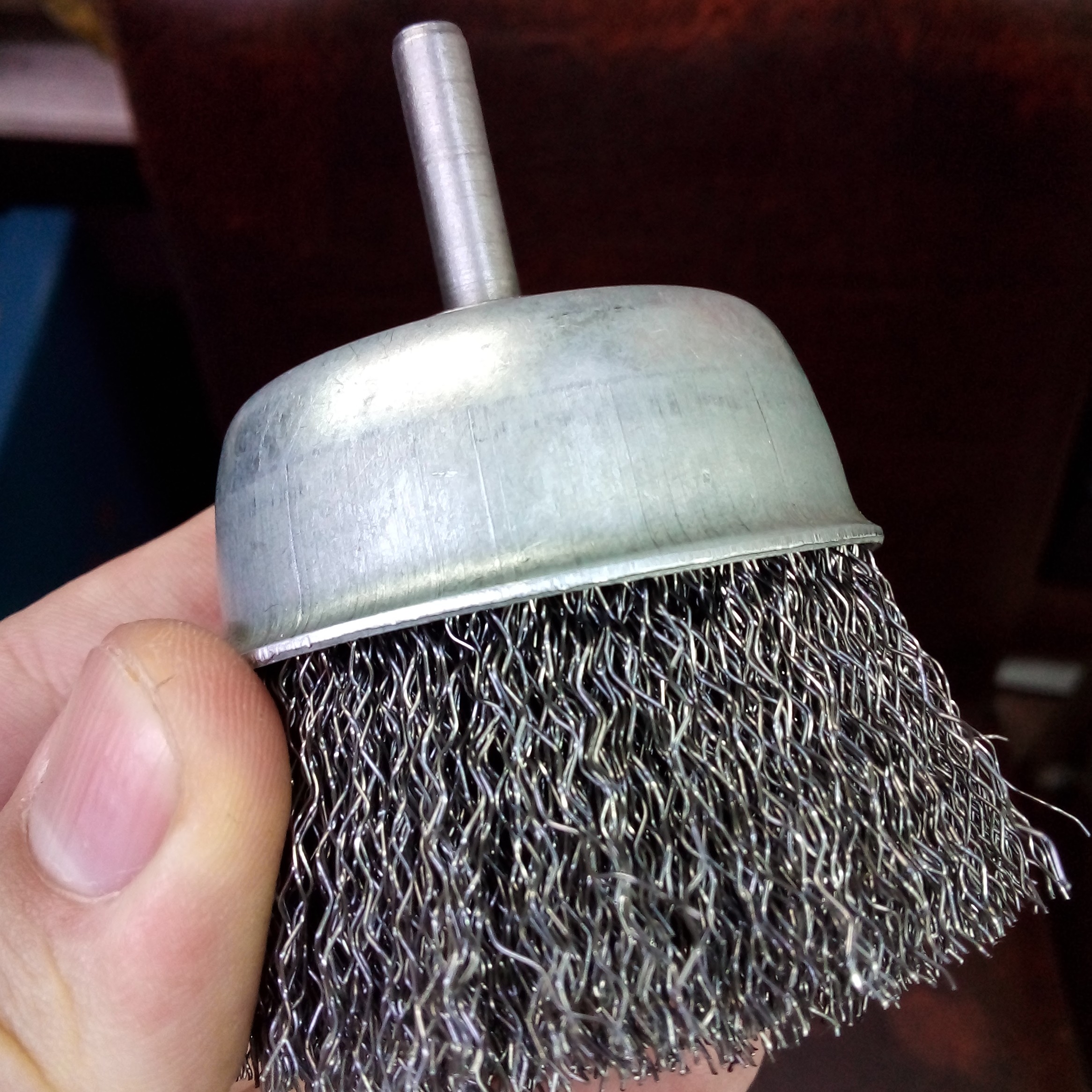 فرچه (برس) کاسه ای سیمی سر دریلی نمره 4 (زنگ زدایی)