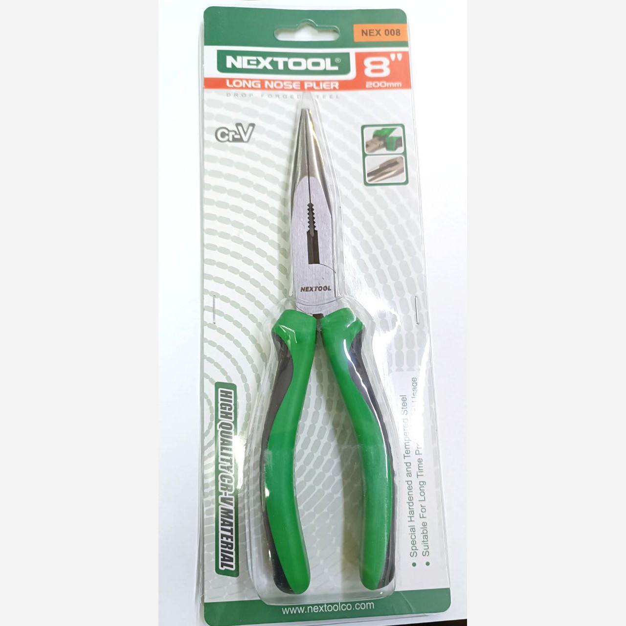 دم باریک (Pliers) 8 اینچ نکستول صنعتی فولادی تیز
