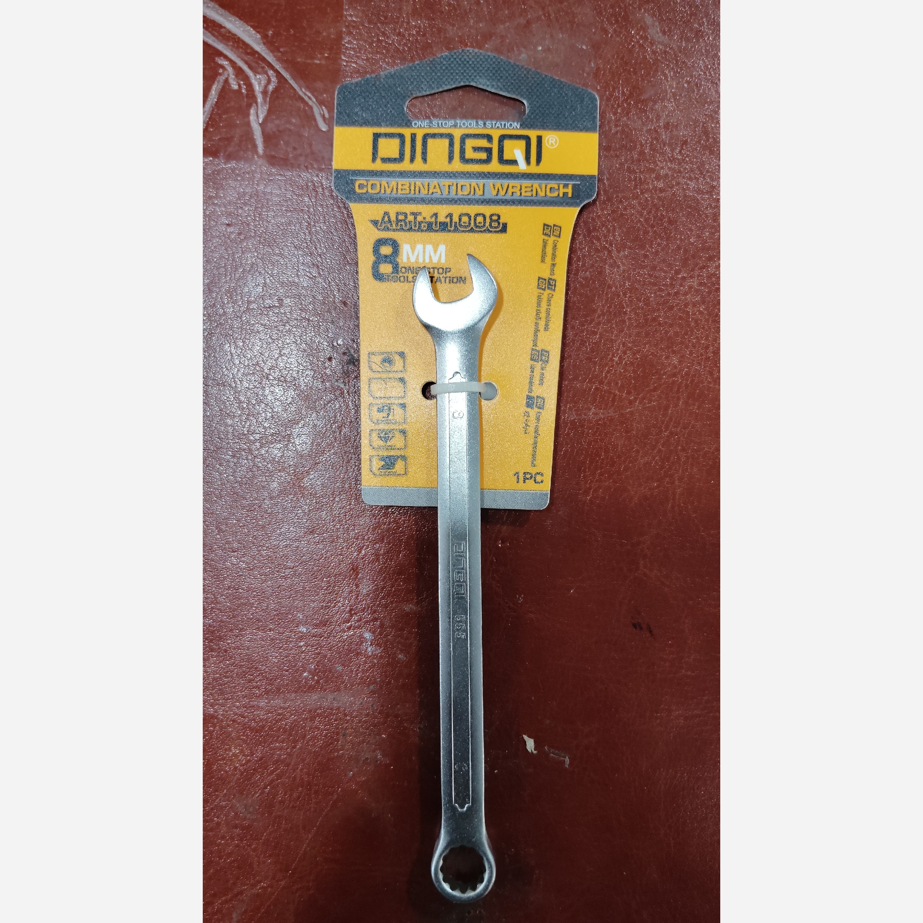 آچار یک سر تخت یکسر رینگ 8 دینگی
