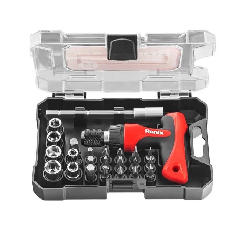 ست پیچ گوشتی (بکس) رونیکس 24 عددی کروم وانادیوم مدل RH-2715