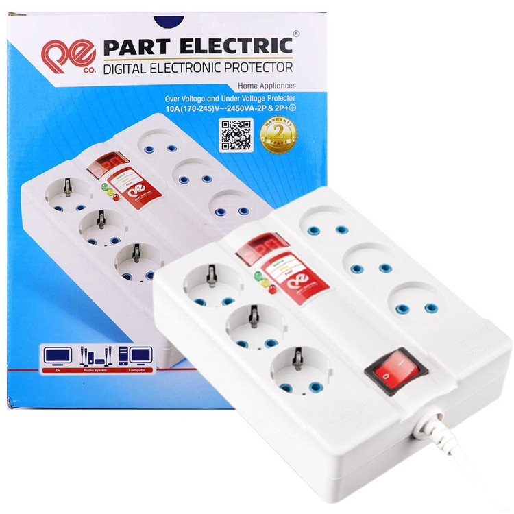 محافظ 6 خانه پارت الکتریک کابل 1.8 متری