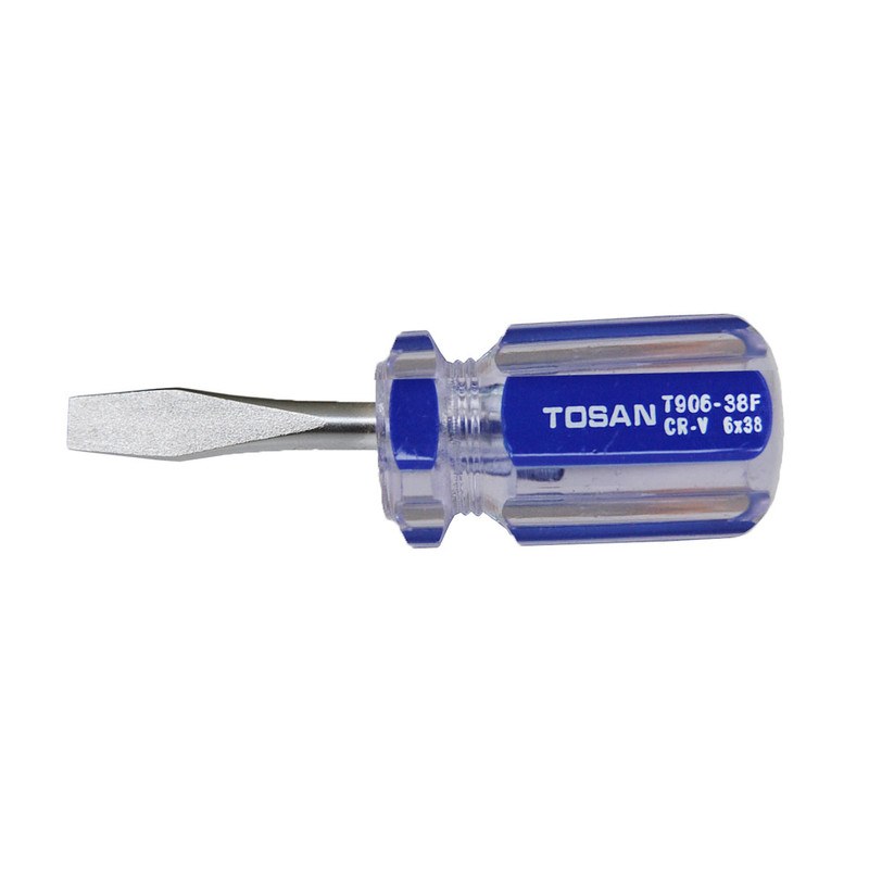 پیچ گوشتی مشتی (دوسو) تخت TOSAN توسن (کروم وانادیوم، دسته کریستالی)
