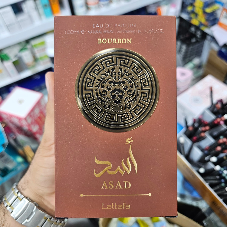 ادکلن اسد قهوه ای شرکت لطافه اورجینال به ضمانت ماندگاری بالای 24 ساعت پخش بو عالی حجم 100 میل