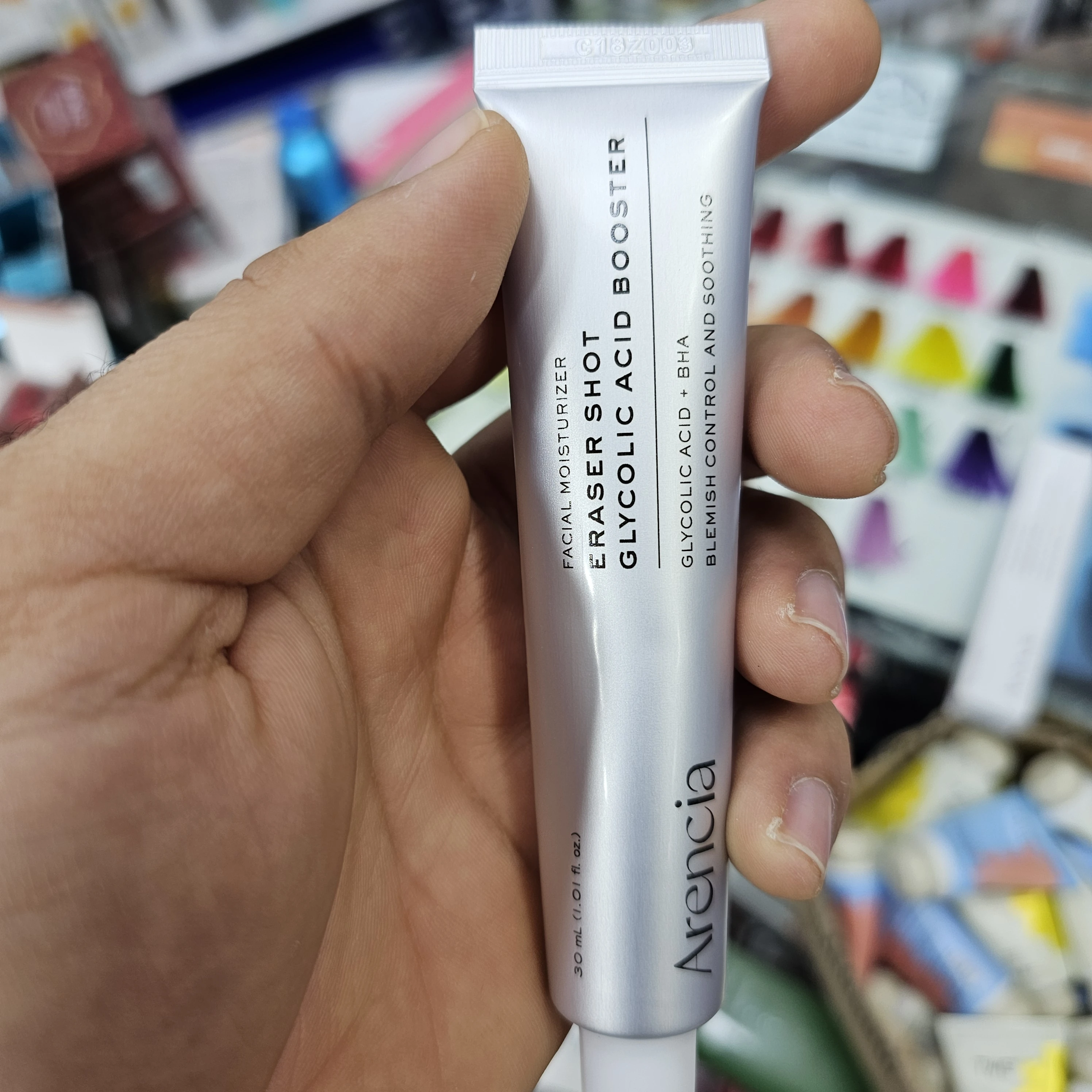 کرم مرطوب کننده و بوستر اسید گلیکولیک آرنسیا اورجینال Arencia Eraser Shot Glycolic Acid Booster 30 ml درمان کدری و جوش