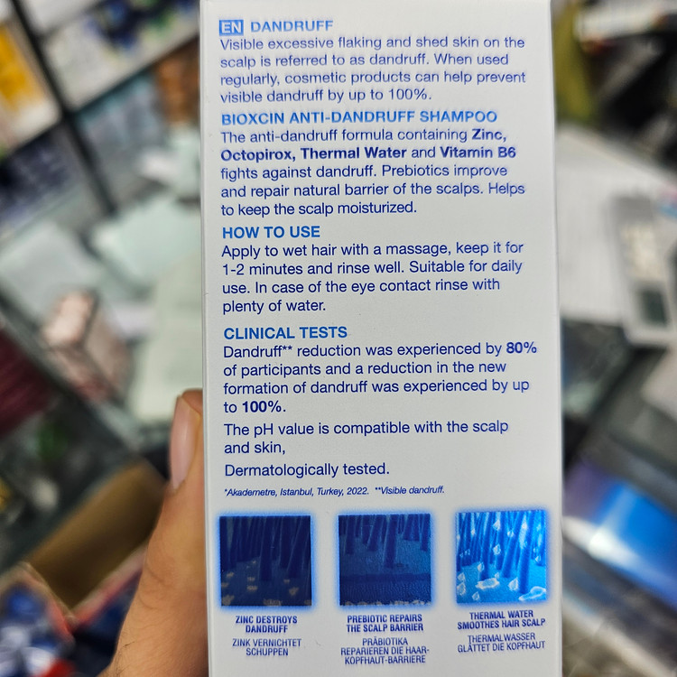 شامپو ضد شوره بیوکسین اورجینال Bioxin Anti-Dandruff Thermal Shampoo حجم 300 میل