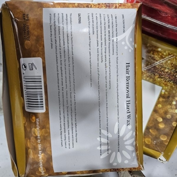وکس بدن اسکین انجل اورجینال (Skin Angel) غنی شده با طلای 24 عیار حجم 800 گرم چسبندگی بالا و استفاده آسان بدون استفاده پ