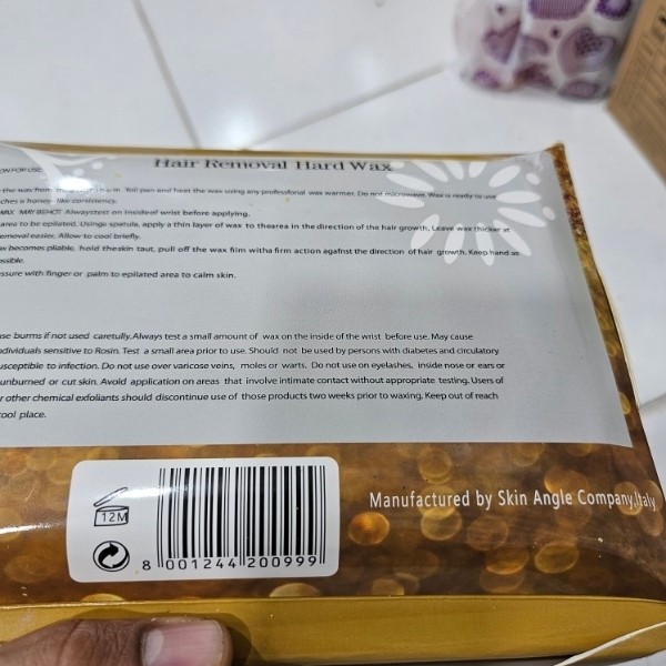 وکس بدن اسکین انجل اورجینال (Skin Angel) غنی شده با طلای 24 عیار حجم 800 گرم چسبندگی بالا و استفاده آسان بدون استفاده پ