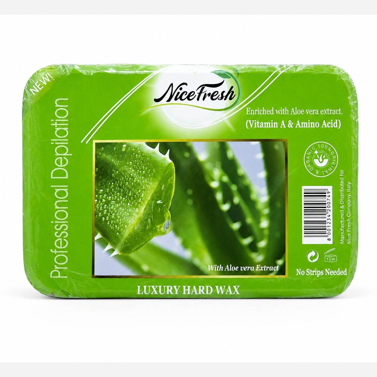موم وکس صورت و بدن نایس فرش اورجینال NiceFresh مدل الورا اصلاح راحت صورت و بدن بدون نیاز به پد چسبندگی بالا حجم 800 گرم