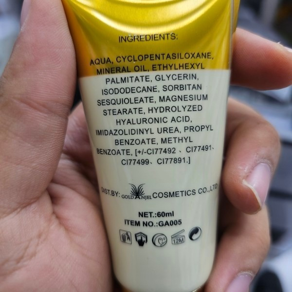 کرم بی بی(BB) گلد آنجل اورجینال حجم 60 میل ماندگاری 24 ساعته و ضد آب بافت سبک حاوی SPF25 مخصوص انواع پوست