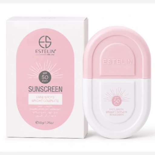 ضد آفتاب استلین صورتی اورجینال حجم 50 گرم spf50 ضد لک و ضد جوش فاقد چربی و بافت سبک مخصوص انواع پوست و ضد لک پوست