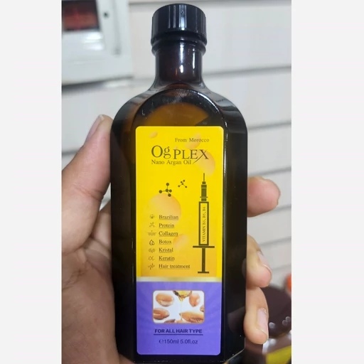 روغن آرگان نانو اوجی پلک س برزیلی حجم 150 میل مخصوص پوست ،مو ، ناخن آبرسانی و درمان خشکی و وزی شدید بافت سبک و بدون سول