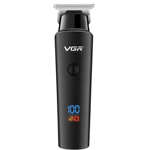 ماشین اصلاح موی سر و صورت وی جی آر مدل 937 با طراحی ارگونومیک، نمایشگر دیجیتال، باتری 2000 میلی آمپر ساعت، شارژ USB و سه