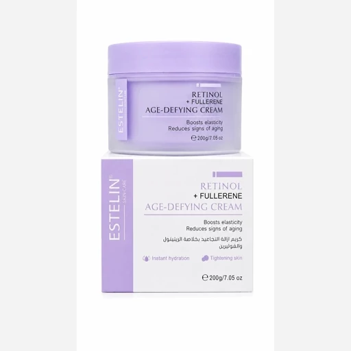 کرم رتینول استلین اصل ضد چروک جوان ساز کلاژن ساز Estelin Retinol Cream آبرسان و مرطوب کننده و جوانساز پوست زود جذب