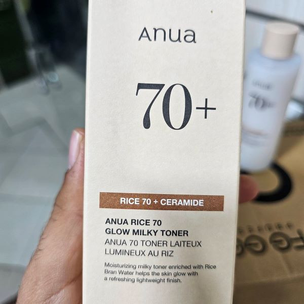 تونر روشن کننده و آبرسان برنج آنوا Anua Rice 70 + Ceramide حجم 250ML