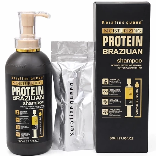 شامپو کراتین کووین برزیلی 800 میل بدون سولفات و سیلیکون تقویت کننده و مغذی و نرم کننده موهای آسیب دیده و شکننده
