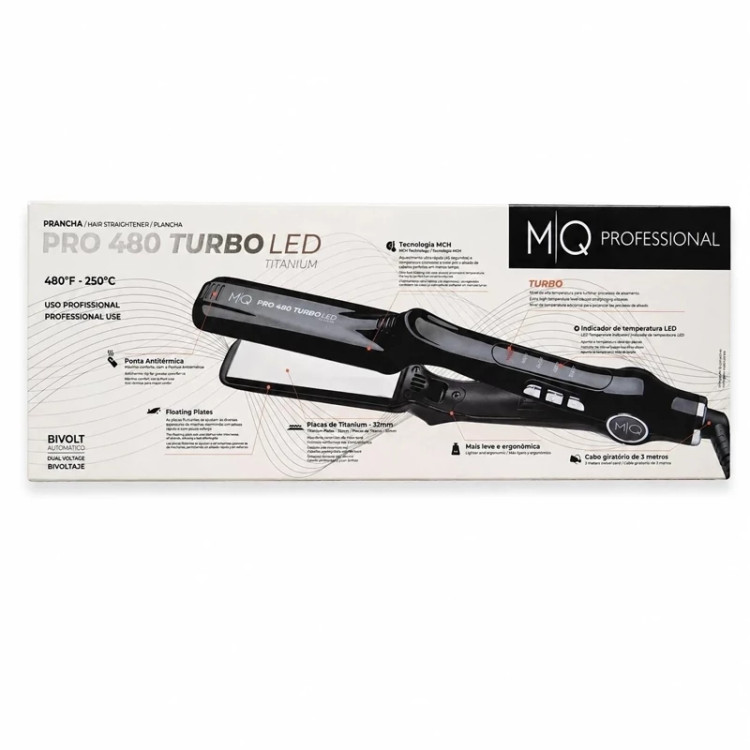 اتو مو ام کیو صفحه تیتانیوم مدل PRO 480 Turbo LED حرفهای، قدرتمند و مناسب انواع تراپی