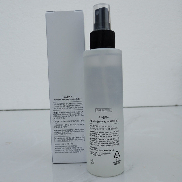 تونر لایه برداری ملایم روزانه AHA/BHA کوزارکس اصلی، پاکسازی منافذ و کنترل چربی، کوچکتر نشان دادن منافذ باز پوست
