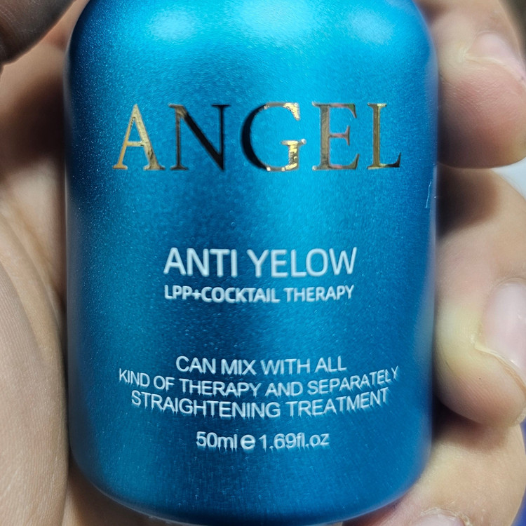 کوکتل تراپی آنجل برزیلی اورجینال ضد زردی ANGEL Anti Yellow** یک محصول مکمل در درمان های صافی و کراتینه مو است