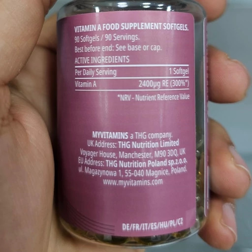 تقویت کننده پوست و سیستم ایمنی بدن و آبرسان قوی رتینول مای ویتامینز اورجینال 90 عددی به ضمانت اورجینال