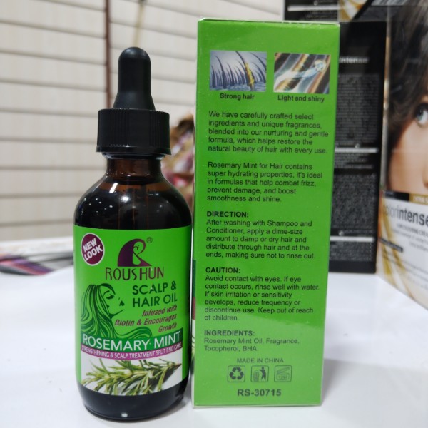 روغن رزماری و نعناع روشان تقویت کننده رشد مو با بیوتین 60 میلی لیتر