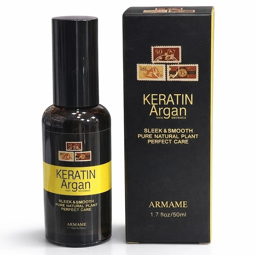 روغن آرگان و کراتین مو آرمامه تقویت کننده و ضد وزی و موخوره