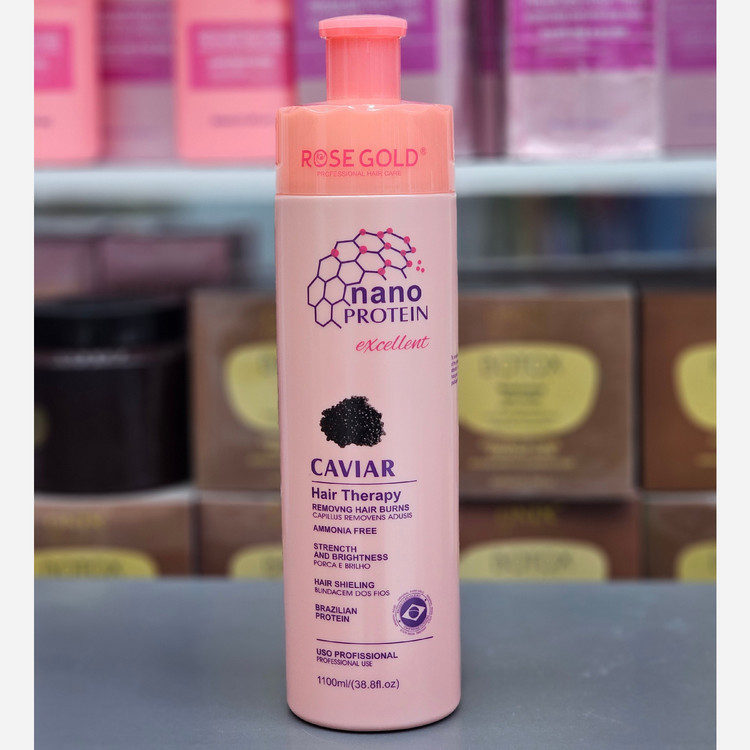 نانو پروتئین خاویار رزگلد ROSE GOLD احیا و صافی بالا همراه با دانه خاویار پلکس