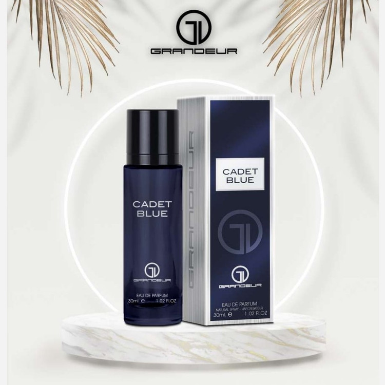 ادکلن 30 میل گرندیور CADET BLUE grandior رایحه بلوچنل مردانه ماندگاری 6 ساعته و پخش بو عالی