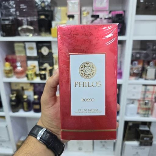 ادکلن ادوپرفیوم فیلوس روسو (PHILOS ROSSO) اصل 100 میل عطر یونیسکس با رایحه گرم و شیرین پخش بو و ماندگاری بالا
