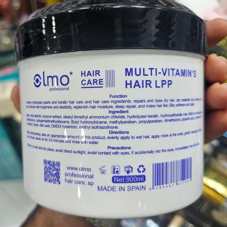 ماسک مو پروتئینه ال پی پی اولمو اورجینال احیا و صافی بالا موهای آسیب دیده و دکلره شده و سوخته بدون سولفات و پارابن900م