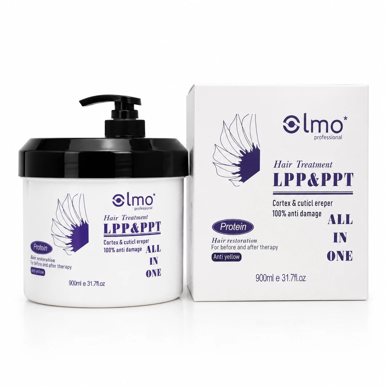 ماسک مو پروتئینه ال پی پی اولمو اورجینال احیا و صافی بالا موهای آسیب دیده و دکلره شده و سوخته بدون سولفات و پارابن900م