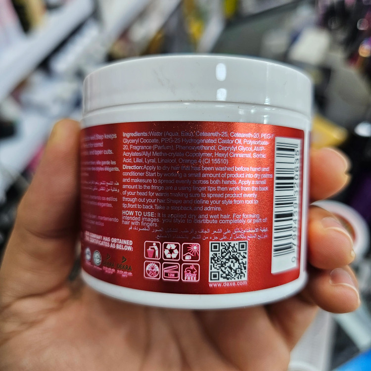 واکس مو دکس Dexe مدل قرمز Firm Hair Wax حجم 130 گرم تثبیت کننده قوی و حرفه ای